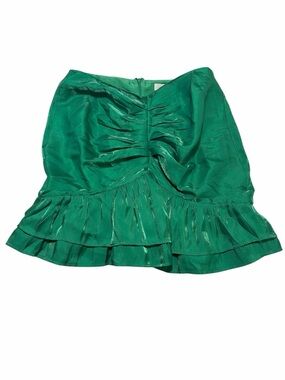 Lovers + Friends Laurel Mini Skirt Sz L Green Festival Colorful Bold Party